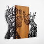 Wallity Tree Woman And Man - Escultura de Pared de Madera y Metal